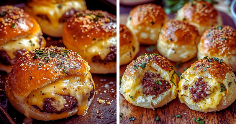 Garlic Parmesan Cheeseburger Bombshell